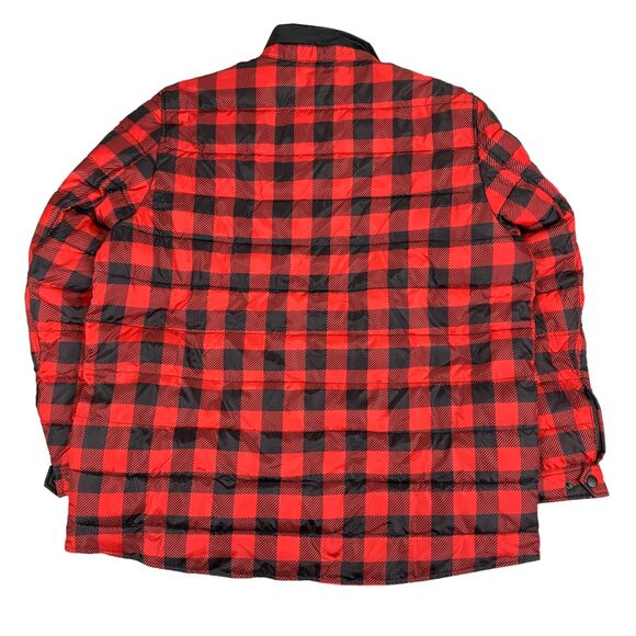 Bass Outdoor Mens Mission Plaid Field Fleece Faux-Fur Jacket Red XL - Picture 5 of 6